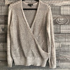 INC Faux Wrap Sweater